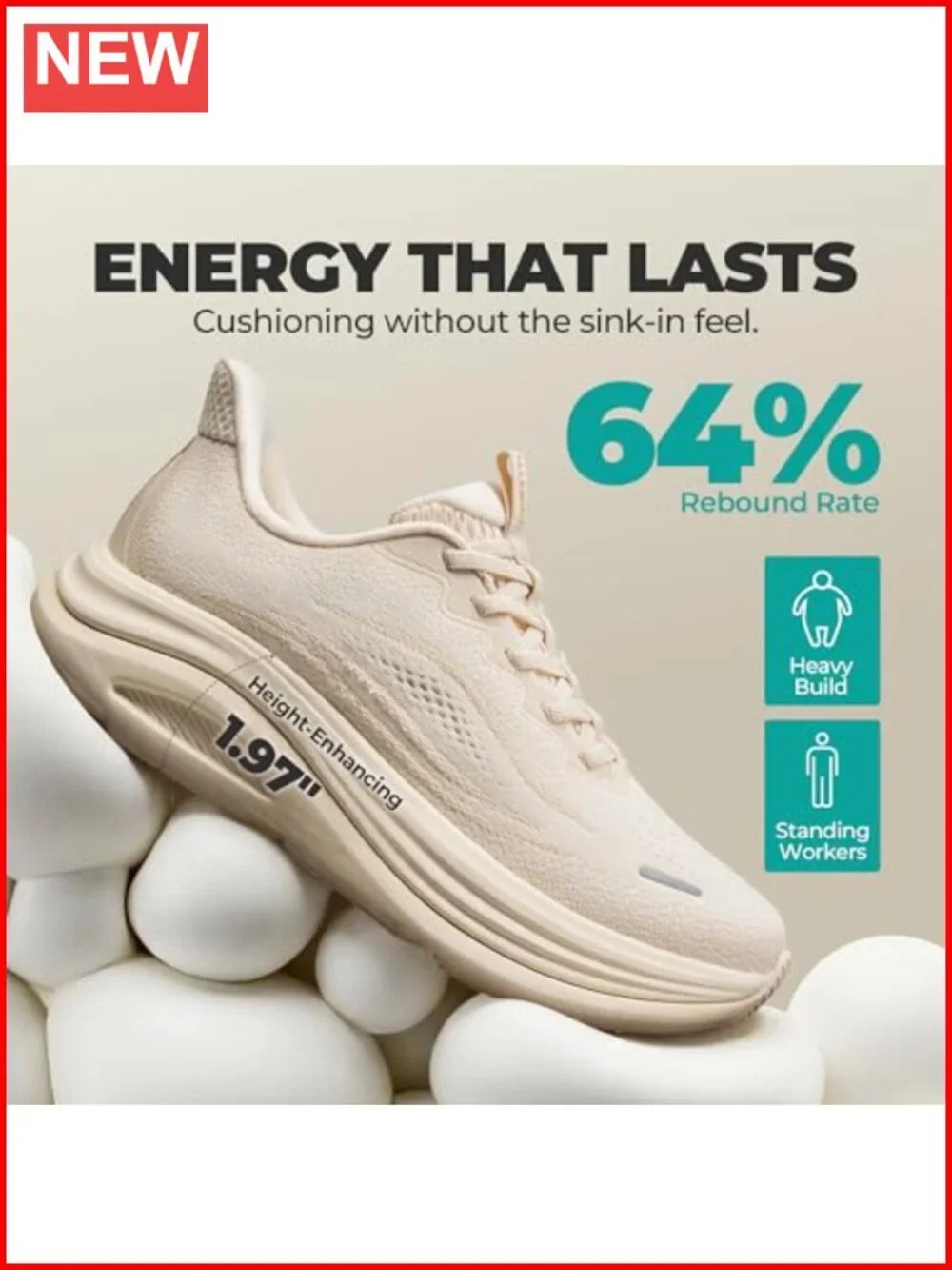 Slip-On Walking Shoes Hands-Free Cushion Running Tennis Arch Support Athletic
